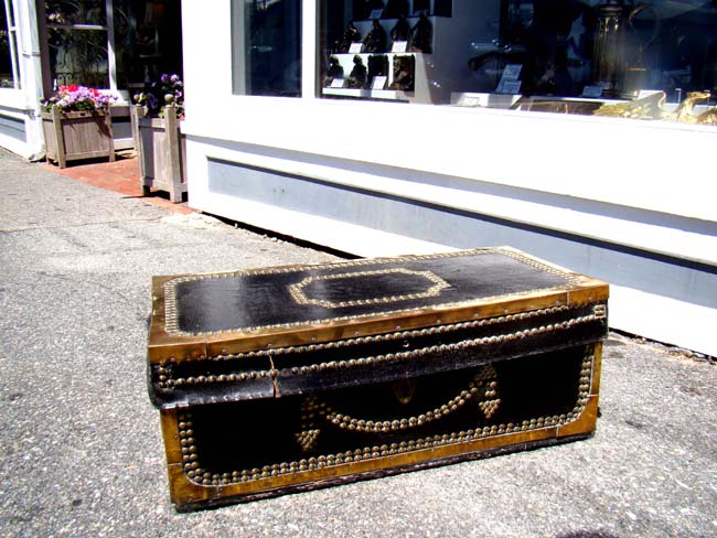 A China Trade period Campforwood Trunk with brass stud decoration circa 1830 — image 2